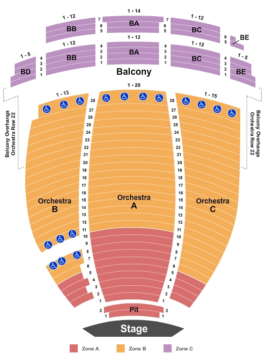 orpheum theatre seating chart
